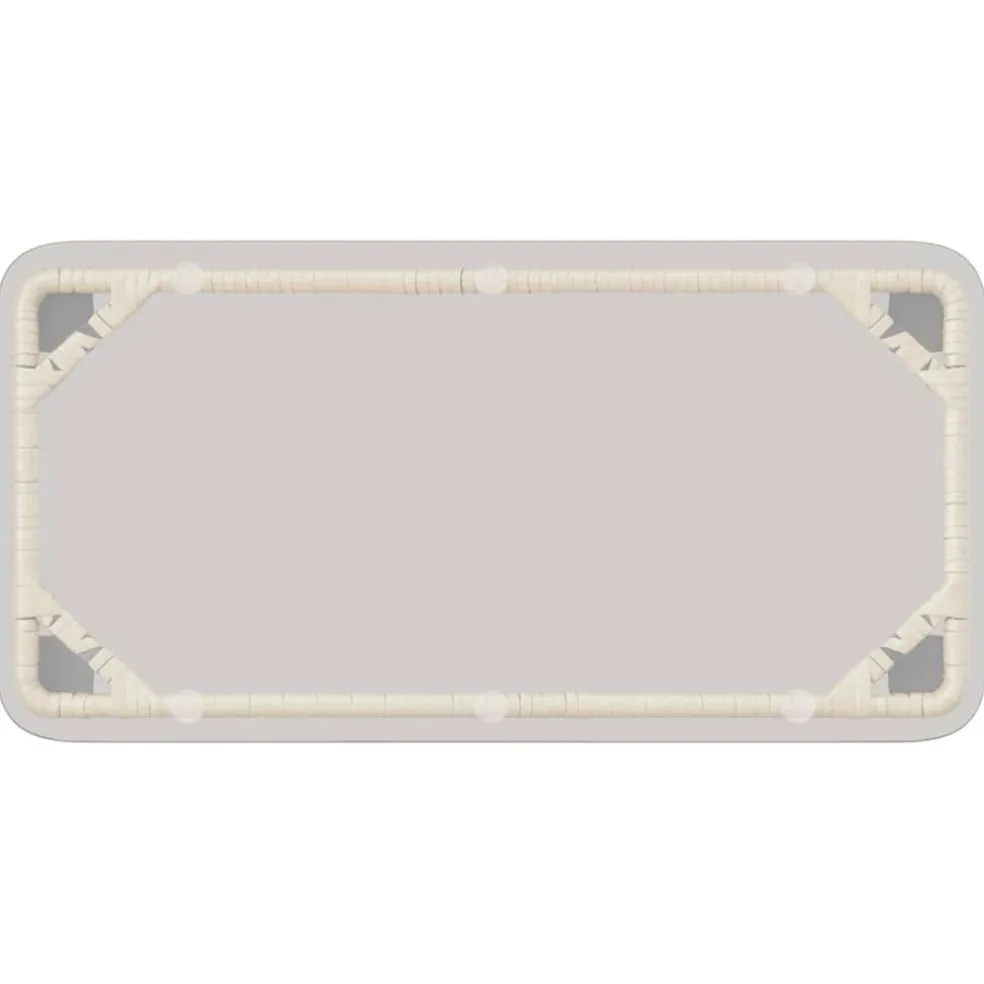 vidaXL Tuinstafel Naturel 80 x 40 x 45 cm poly rattan