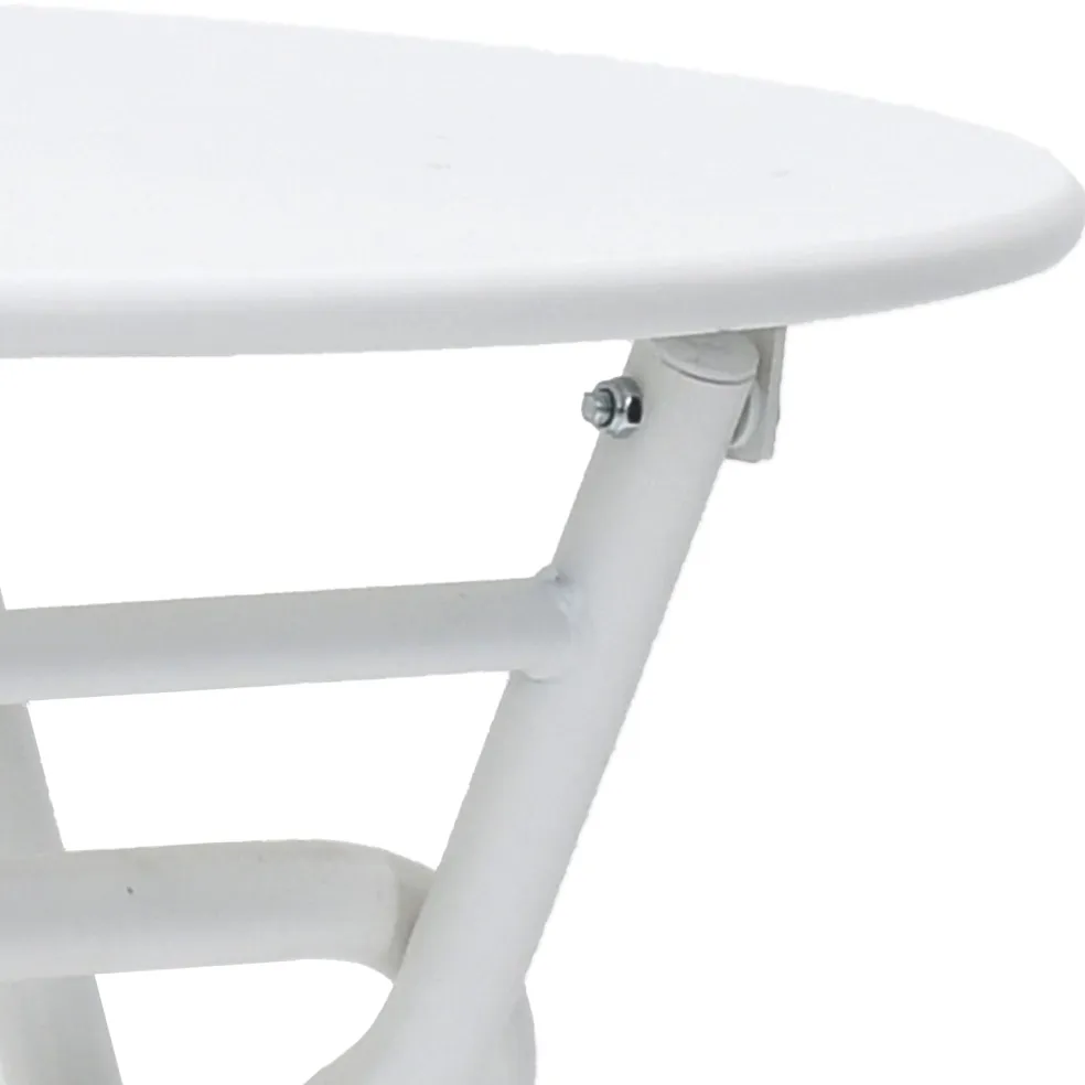 vidaXL Tuinstafel Wit 50 x 50 x 72 cm Metaal