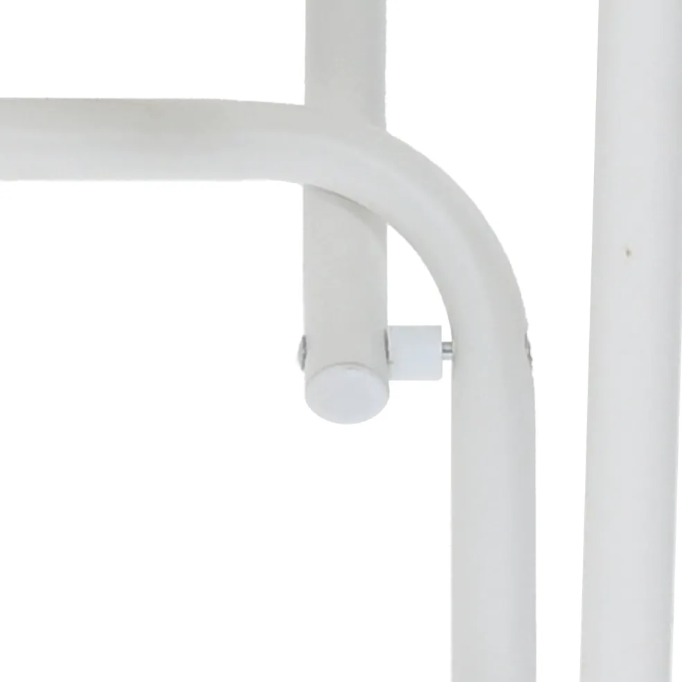 vidaXL Tuinstafel Wit 50 x 50 x 72 cm Metaal