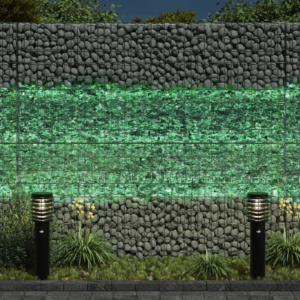 vidaXL Tuinstenen Lichtgroen 12 cm Glas