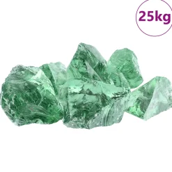 vidaXL Tuinstenen Lichtgroen 12 cm Glas