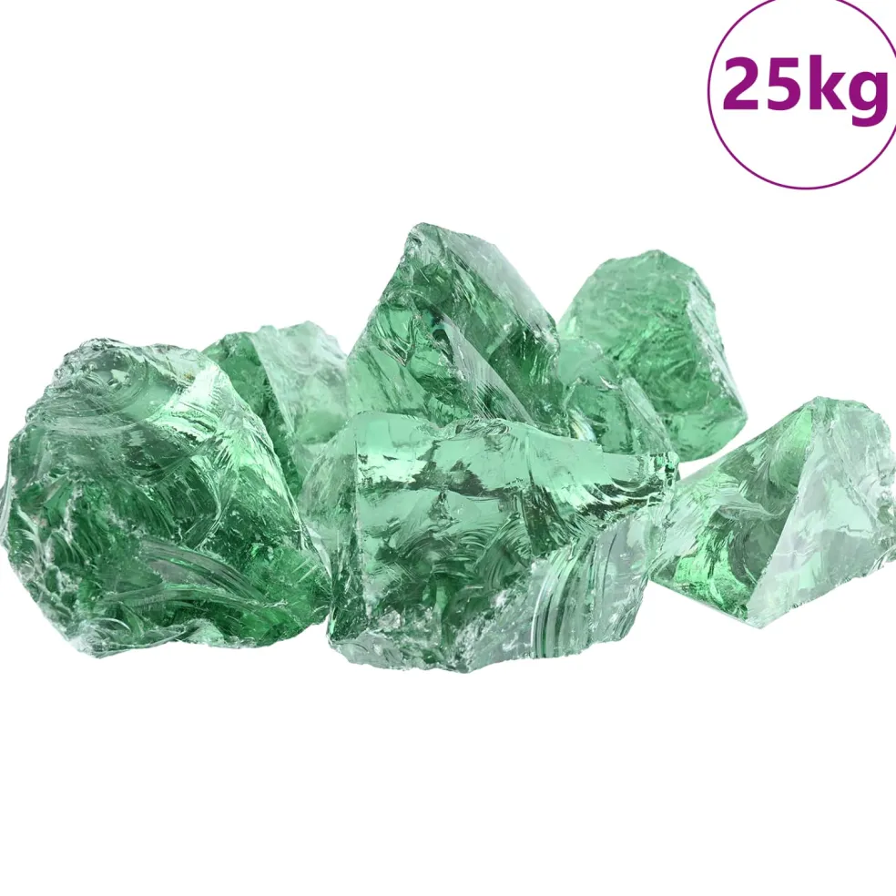 vidaXL Tuinstenen Lichtgroen 12 cm Glas