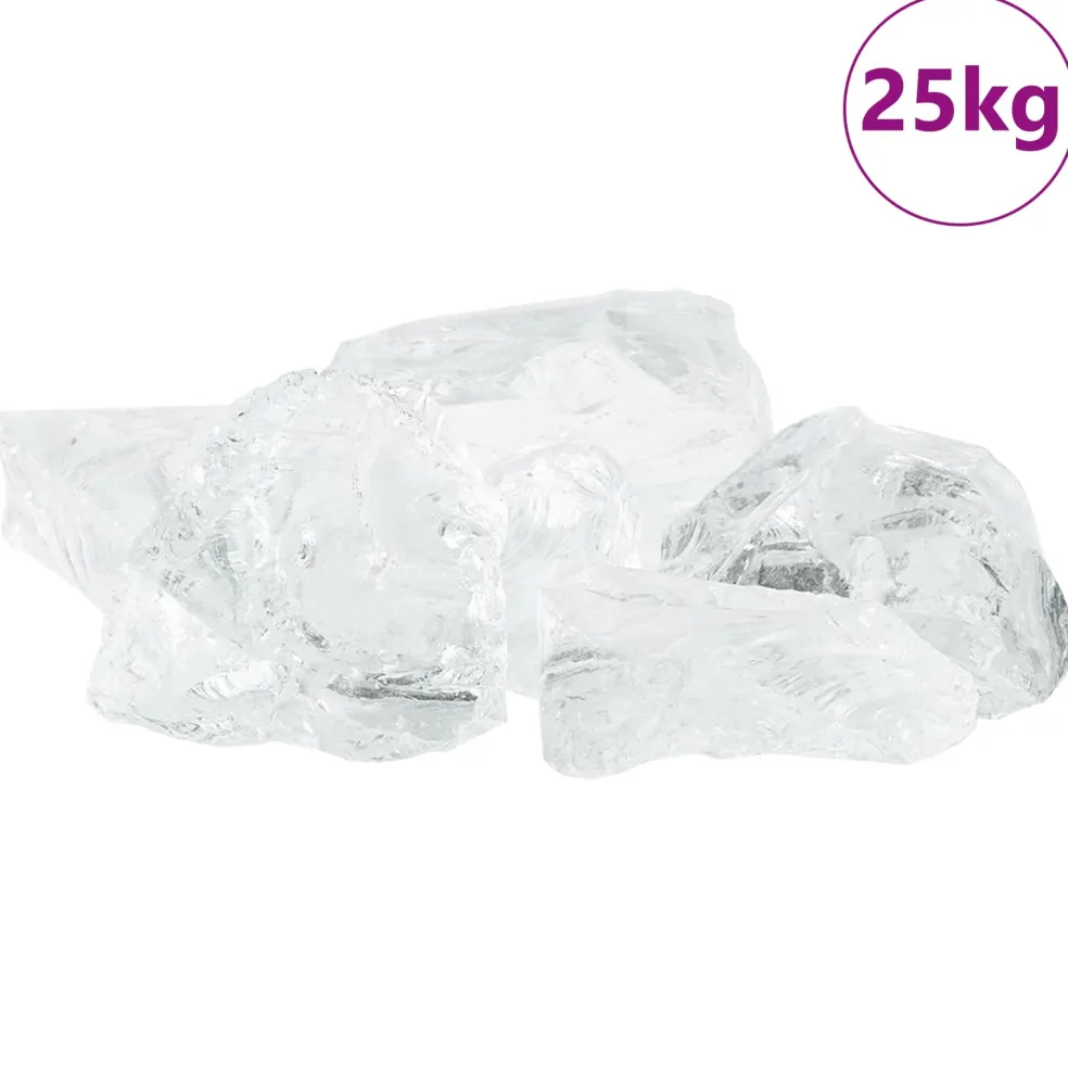 vidaXL Tuinstenen Wit 12 cm Glas