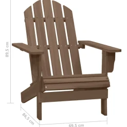 vidaXL Tuinstoel Adirondack voetenbank tafel massief vurenhout bruin