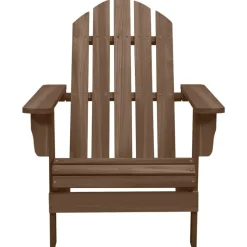 vidaXL Tuinstoel Adirondack voetenbank tafel massief vurenhout bruin