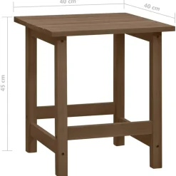 vidaXL Tuinstoel Adirondack voetenbank tafel massief vurenhout bruin