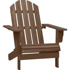 vidaXL Tuinstoel Adirondack voetenbank tafel massief vurenhout bruin
