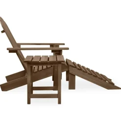vidaXL Tuinstoel Adirondack voetenbank tafel massief vurenhout bruin