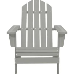 vidaXL Tuinstoel Adirondack met tafel massief vurenhout grijs