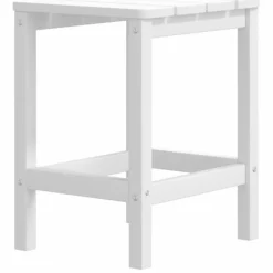 vidaXL Tuinstoelen Adirondack met voetenbank en tafel HDPE wit