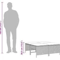 vidaXL Tuinstoelen met kussens 4 stuks zwart polyrotan