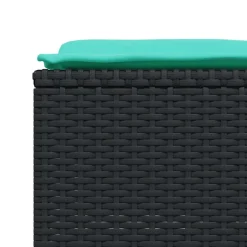 vidaXL Tuinstoelen met kussens 4 stuks zwart polyrotan