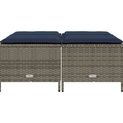 vidaXL Tuinstoelen met kussens 4 stuks grijs polyrotan