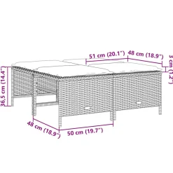 vidaXL Tuinstoelen met kussens 4 stuks grijs polyrotan