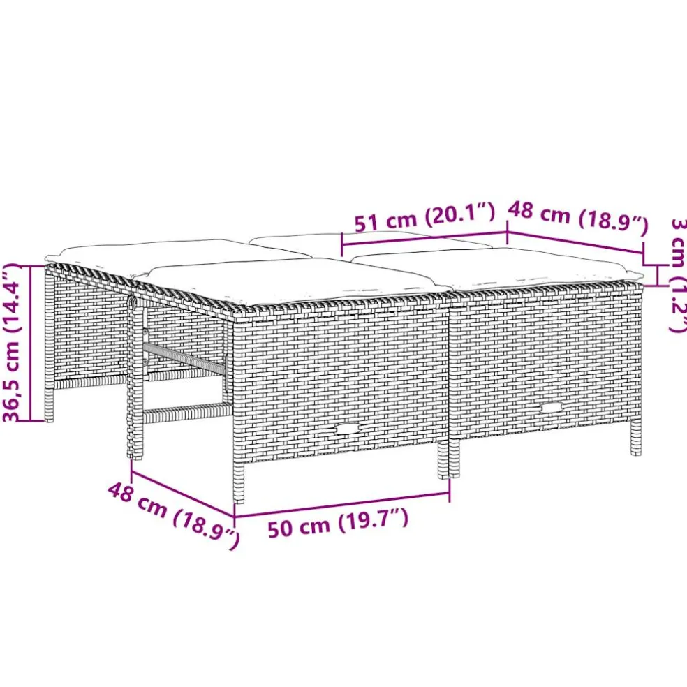 vidaXL Tuinstoelen met kussens 4 stuks grijs polyrotan