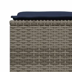 vidaXL Tuinstoelen met kussens 4 stuks grijs polyrotan