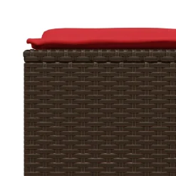 vidaXL Tuinstoelen met kussens 4 stuks Bruin Poly Rotan