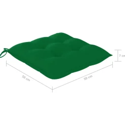 vidaXL Tuinstoelen met tafeltje en kussens massief acaciahout