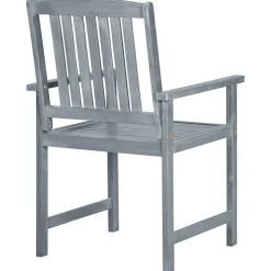 vidaXL Tuinstoelen 2 st massief acaciahout grijs