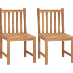 vidaXL Tuinstoelen 2 st massief teakhout