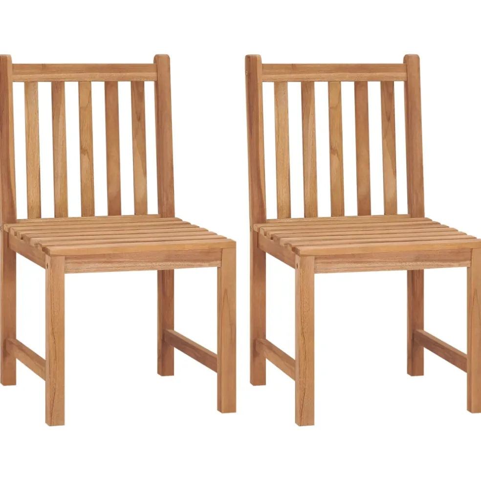 vidaXL Tuinstoelen 2 st massief teakhout