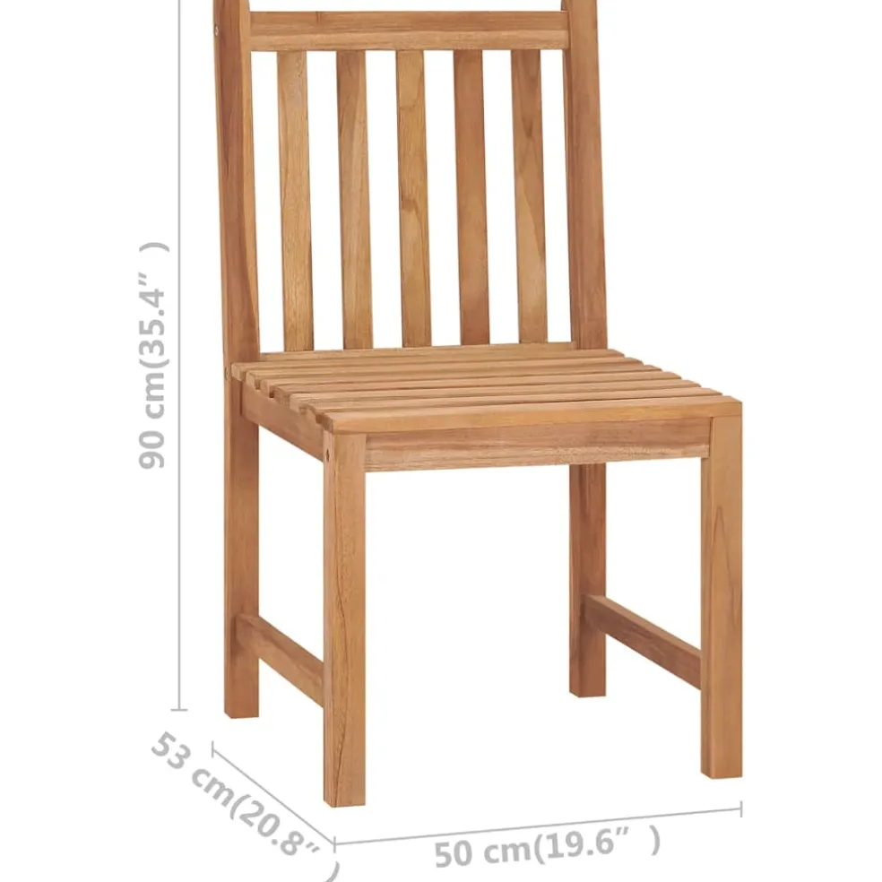 vidaXL Tuinstoelen 2 st massief teakhout