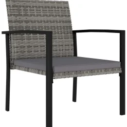 vidaXL Tuinstoelen 2 st poly rattan grijs