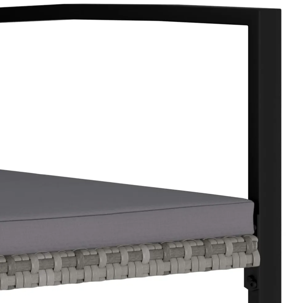 vidaXL Tuinstoelen 2 st poly rattan grijs