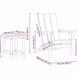 vidaXL Tuinstoel 3 st Wit Polyetheen