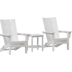 vidaXL Tuinstoel 3 st Wit Polyetheen