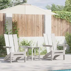 vidaXL Tuinstoel 3 st Wit Polyetheen