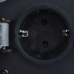 vidaXL Tuinstopcontact 2 ingangen met timer polyresin grijs