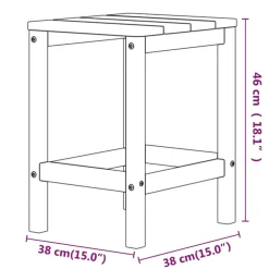 vidaXL Tuintafel Adirondack 38x38x46 cm HDPE wit