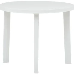 vidaXL Tuintafel 89 cm kunststof wit