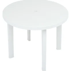 vidaXL Tuintafel 89 cm kunststof wit