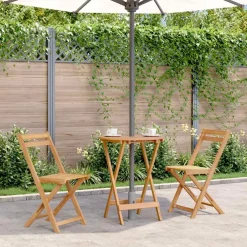 vidaXL Tuintafel inklapbaar 60x60x75 cm massief teakhout
