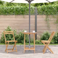 vidaXL Tuintafel inklapbaar 60x60x75 cm massief teakhout