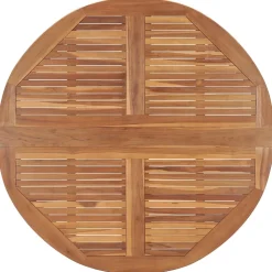 vidaXL Tuintafel inklapbaar Ø110x75 cm massief teakhout