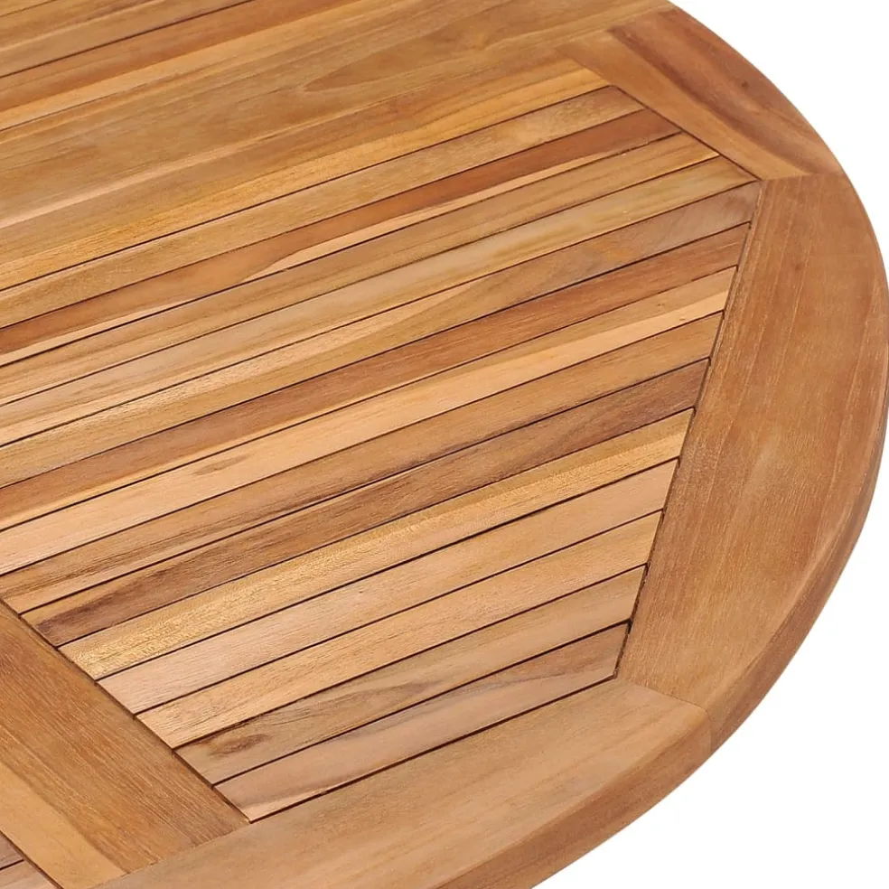 vidaXL Tuintafel inklapbaar Ø110x75 cm massief teakhout