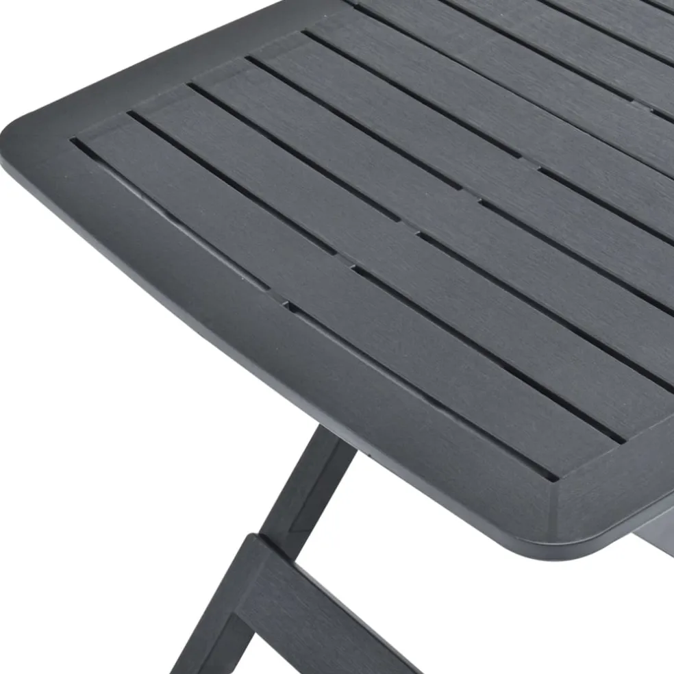 vidaXL Tuintafel inklapbaar 79x72x70 cm kunststof antraciet