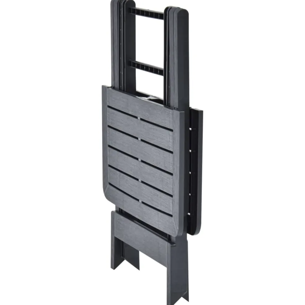 vidaXL Tuintafel inklapbaar 79x72x70 cm kunststof antraciet