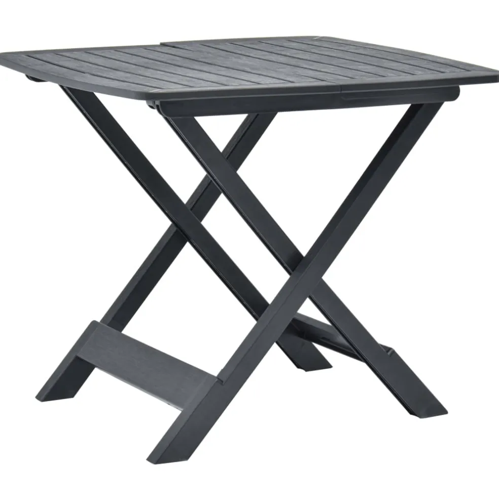 vidaXL Tuintafel inklapbaar 79x72x70 cm kunststof antraciet