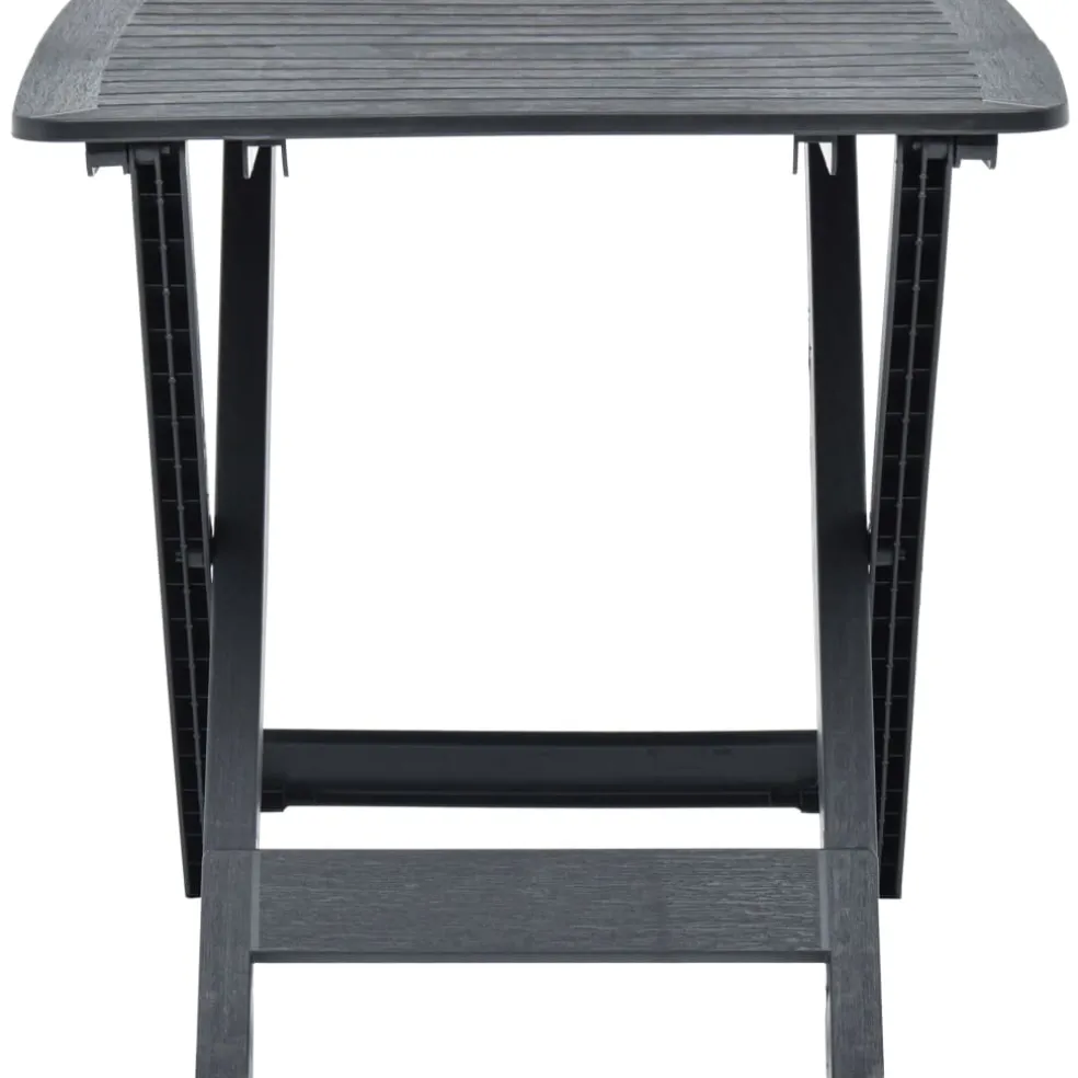 vidaXL Tuintafel inklapbaar 79x72x70 cm kunststof antraciet