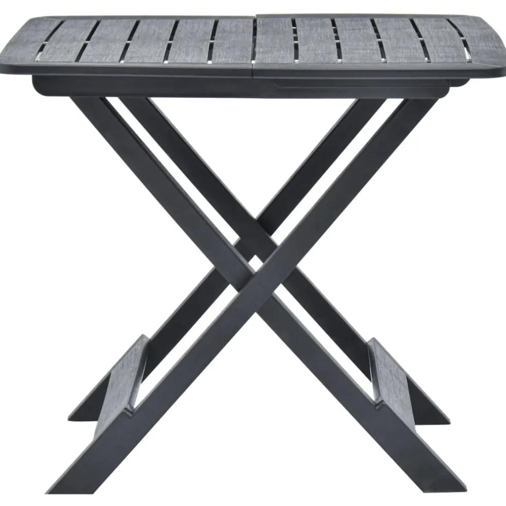 vidaXL Tuintafel inklapbaar 79x72x70 cm kunststof antraciet