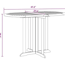 vidaXL Tuintafel inklapbaar 120x70x75 cm massief teakhout