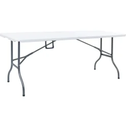 vidaXL Tuintafel inklapbaar 180x72x72 cm HDPE wit