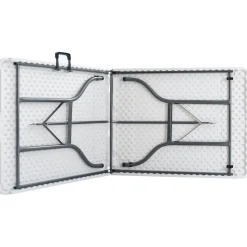 vidaXL Tuintafel inklapbaar 180x72x72 cm HDPE wit