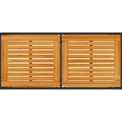 vidaXL Tuintafel met acaciahouten blad 115x54x74 cm poly rattan zwart