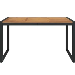 vidaXL Tuintafel met U-vormige poten 140x80x75 cm massief acaciahout