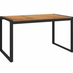 vidaXL Tuintafel met U-vormige poten 140x80x75 cm massief acaciahout